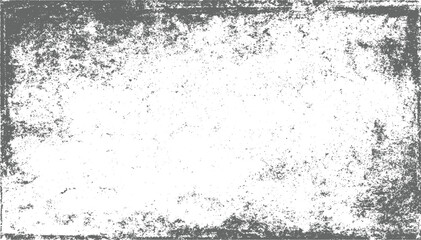 Grunge border vector texture background. Abstract frame overlay. Dirty, Bold black spray paint frame border texture isolated, Vintage of old surface vector design on transparent background.