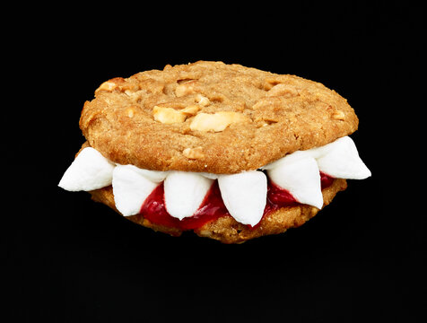 Monster Fang Cookie with Marshmallow and Jam
