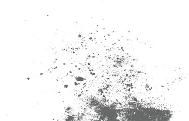 Grunge dust dots texture black and white-water splash isolated on white background 