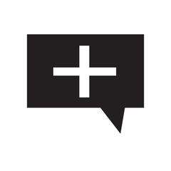 Chat Bubble with Plus glyph icon