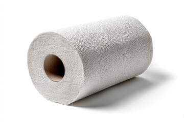 Roll of paper kitchen towel isolated on white