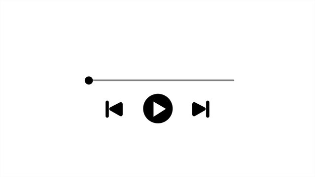 Music play bar or music loading bar icon. play and pause icon.
