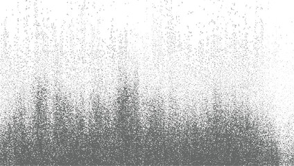 Abstract Black and White Halftone Grunge – Dotted Continental Silhouettes, Film Grain Overlay Texture – Black Dot Grunge Pattern for Vintage Photo Mockup vector design on transparent background.