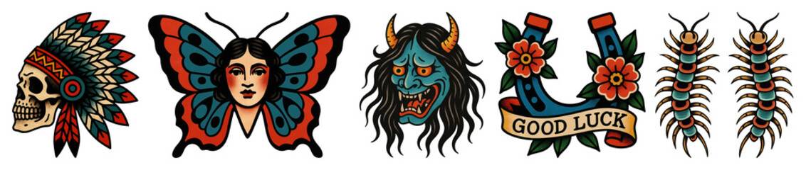 Vintage tattoo art collection