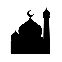 mosque icon.
silhouette of mosque icon.
Vector illustration of mosque icon.