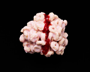 Abstract Brain Cereal Cluster with Red Filling