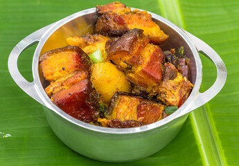 Rougail de boucané, spécialité créole réunionnaise 