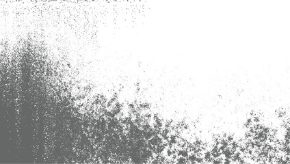 Grunge dots Black noise stipple dots hills. Grunge gradient spray horizontal overlay vector design on transparent background.