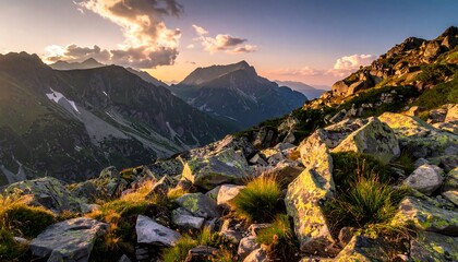 Mountain vista at sunset (2)