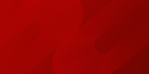 Red abstract background with glowing geometric lines. Trendy