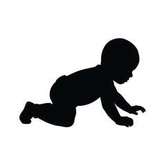 running man baby vector illustration