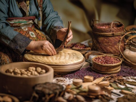 Authentic Traditional Handmade Crafts by Diverse Artisans Premium Autumn Cultural Heritage Content for Inspiring Marketing and Social Media Campaigns