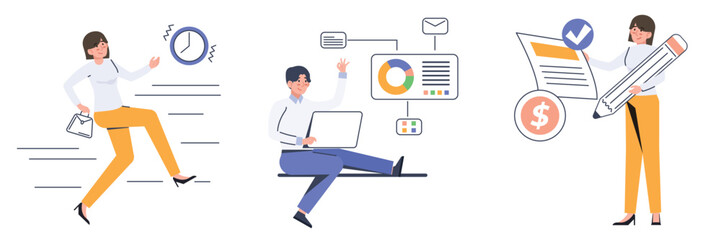 Dynamic team collaboration with data analysis and project management for business growth and efficiency