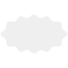 Light Gray Wavy Decorative Label