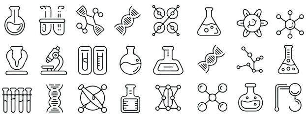 Chemical Elements Icons Vector Set