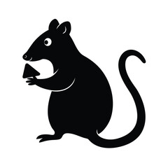 vector illustration of a black cat