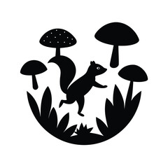 vector illustration of mushrooms