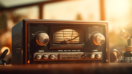 Fototapeta premium レトロなラジオ アンティーク素材