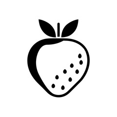 A heart-shaped strawberry icon