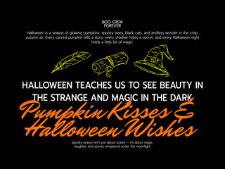 Hand Drawn Halloween Typography Vector for Shirt Design