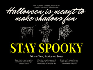 Hand Drawn Halloween Typography Vector for Shirt Design