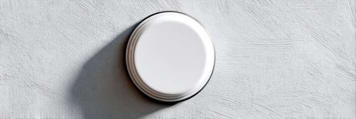 Professional Aviation Day Plain Badge Top-Down Minimalist Design on Neutral Surface for Modern Branding and Promotional Marketing Content