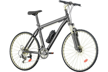 Fototapeta premium Black Bicycle, transparent background