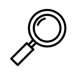 Magnifying Glass Icon Illustration for Search Functionality and Visual Exploration, Ideal for Website Design and User Interface Enhancement.