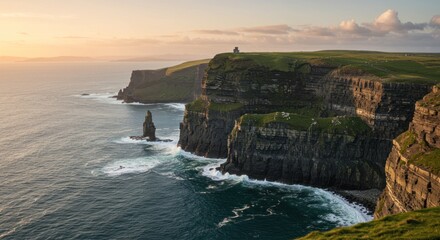 Cliffs of Moher at sunset Ireland