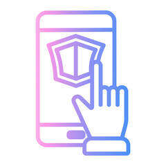 phone Line Gradient Icon