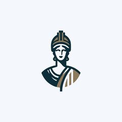 Athena Greek Goddess Logo