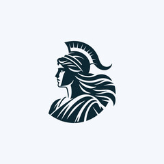 Athena Greek Goddess Logo