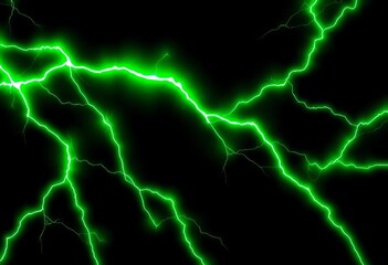 Abstract neon green lightning bolt checkerboard pattern on black background,  neon,  sportswear