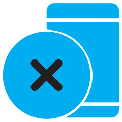 Fototapeta premium Delete Data Icon Symbol