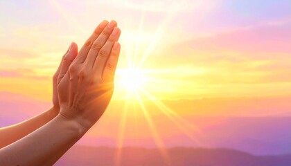 Spiritual Prayer Banner with White Dove and Glowing Light