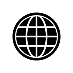 Black silhouette icon of a gift box with a large ribbon bow and a grid pattern. Simple vector graphic illustration for celebrations, holidays, and special occasions