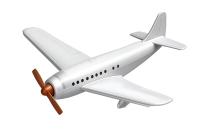  toy airplane with detailed design and smooth finish, isolated on transparent background, PNG format.
