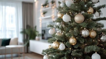 christmas tree and decorations
