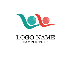 Health success people care logo and symbols template