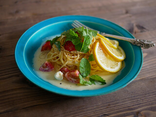 豆乳レモンパスタ