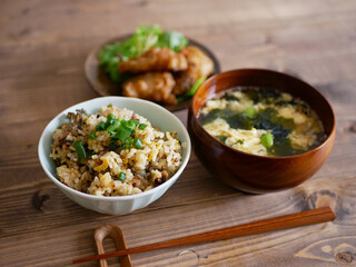 一汁一菜 炊き込みご飯