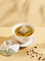 Chinese health tea made from red beans and Job's tears with filter bag