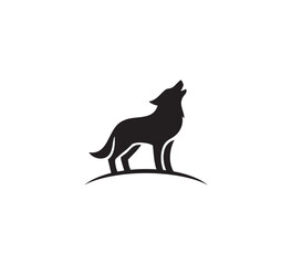 Minimal Silhouette Logo Design – Modern Vector Icon Illustration Wolf