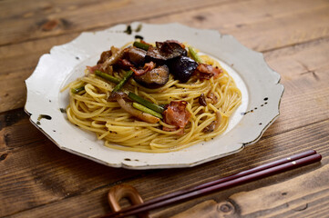 茄子の和風パスタ