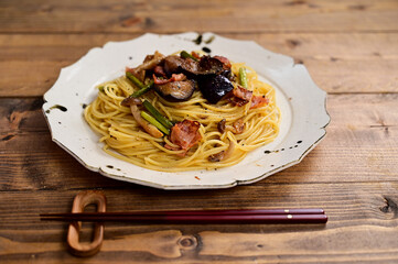 茄子の和風パスタ