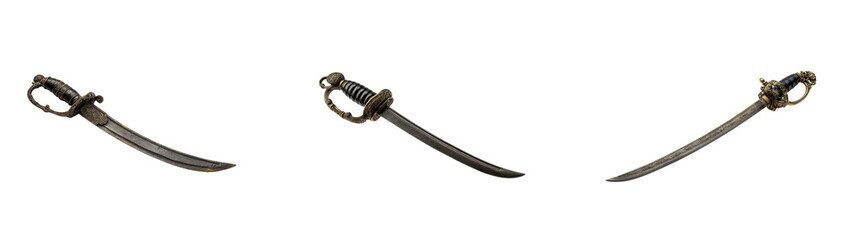 Collection Three Ornate Antique Swords