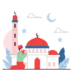 Muhammad Green Artwork Islamic Festival Image Maulid Nabi Icon,  Flat Vector 2025