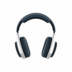Digital illustration of a pair of high-quality headphones for music lovers and gamers, audio accessory concept