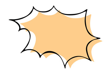 Hand drawn speech bubble Blank empty message box Textbox frame for banners, price tags, stickers, design