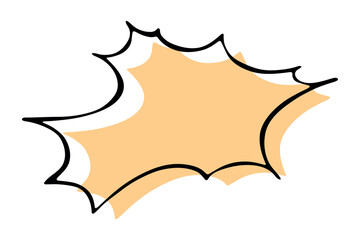 Hand drawn speech bubble Blank empty message box Textbox frame for banners, price tags, stickers, design